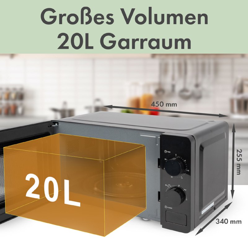 CLATRONIC micro-ondes MW 791, 700 Watt, noir, 20 litres